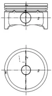 Поршень комплект FORD / VOLVO Focus, Mondeo, Fiesta, C30, S40, S80, V50 2,0i 16V 00- KOLBENSCHMIDT 99457600
