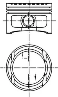 Поршень комплект VAG Polo, Fabia 1,2 01-07 KOLBENSCHMIDT 99909600 (фото 1)