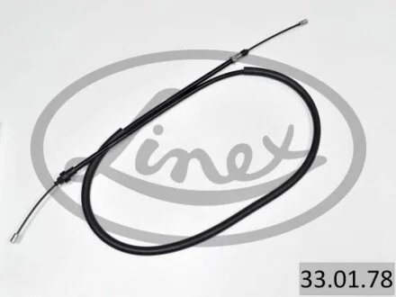 Трос стояночного гальма задн (1707мм/1425мм) PEUGEOT 206 1.4-2.0 09.98- LINEX 330178 (фото 1)