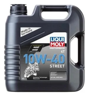 ОЛИВА МОТОРНА НС-СИНТЕТИЧНА MOTORBIKE 4T 10W-40 STREET 4Л LIQUI MOLY 1243