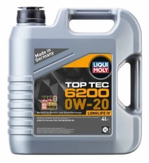 Моторна олива TopTec 6200 0W-20, 4л. LIQUI MOLY 20788