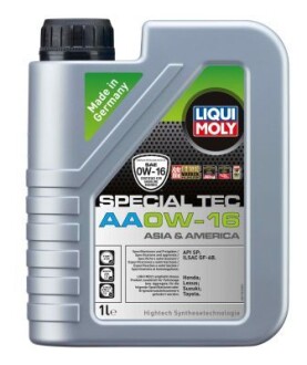 Моторное масло SPECIAL TEC AA/0W16/1л. / LIQUI MOLY 21326