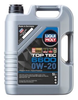 Моторне масло TOP TEC 6600 0W-20 5л LIQUI MOLY 21411