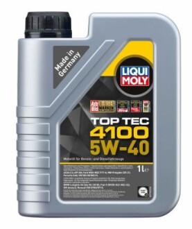 ОЛИВА МОТОРНА TOP TEC 4100 5W-40 1Л LIQUI MOLY 9510