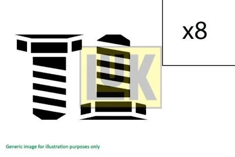 Комплект болтів маховика MAZDA 3, 6, CX-5 1.5D/2.2D 04.12- LuK 411023410