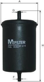 Фільтр паливний M-FILTER BF674 (фото 1)