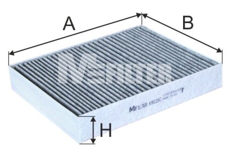 Фільтр салону вугільний M-FILTER K9121C