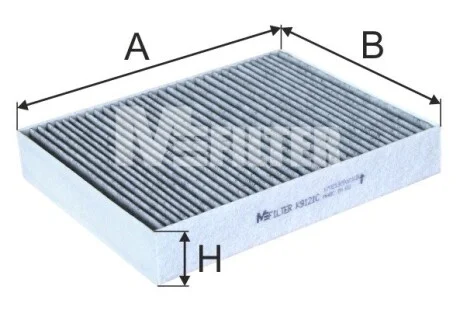 Фільтр салону вугільний M-FILTER K9121C
