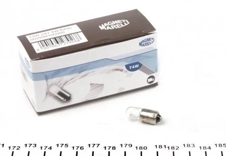 Лампа 24В T4W24V 4Вт BA9s (кор... T4W 24) MAGNETI MARELLI 002894100000