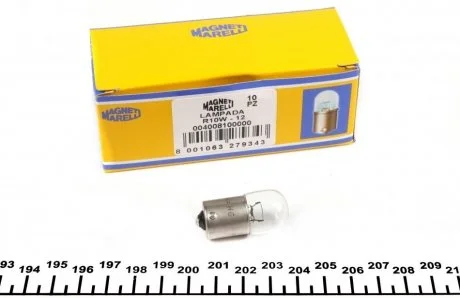Автолампа Magneti Marelli R10W BA15s 10 W прозрачная MAGNETI MARELLI 004008100000