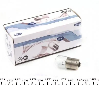 Автолампа R5W BA15s 5 W прозрачная MAGNETI MARELLI 004627100000