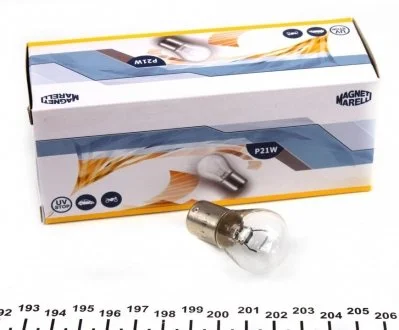 Лампа розжарювання P21W 12V 21W BA15d MAGNETI MARELLI 008506100000