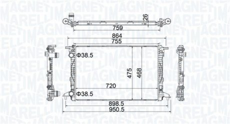 Радіатор MAGNETI MARELLI 350213208900