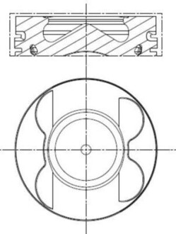 Поршень Mahle MERCEDES 83.51mm OM642 (4-6 цил) \'\'06>> MAHLE / KNECHT 001PI00107002