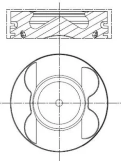 Поршень Mahle MERCEDES 83.51mm OM642 (4-6 цил) \'\'06>> MAHLE / KNECHT 001PI00107002