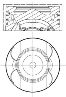 Поршень Mahle MERCEDES 83.25mm OM651 \'\'09>> MAHLE / KNECHT 001PI00133001 (фото 1)