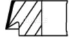 Кольца поршневые, комплект MAHLE / KNECHT 001 RS 00163 0N0 (фото 2)