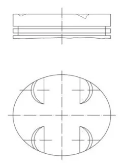 Поршень Mahle MB E, C class (S211, W211, W203, W204) 3,5 05- MAHLE / KNECHT 0052401