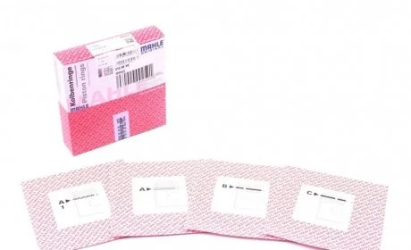 Комплект поршневых колец Mahle FORD / MAZDA MX-5, Focus C-Max, Mondeo 1,8 00- MAHLE / KNECHT 01568N0