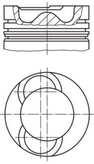 Поршень MAHLE / KNECHT 028 09 02 (фото 1)