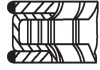 Кільця поршневі SKODA 75.5 (1.5/1.5/3) 1.3 86- 136B/135M/AMD/AME (Mahle) MAHLE / KNECHT 028 RS 10116 0N0 (фото 3)