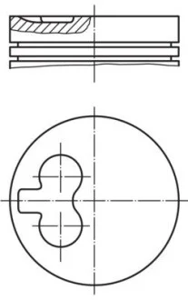 Поршень Mahle AUDI / VW / VOLVO 100,80, Golf, Jetta, LT 28-35,40-55,760,940,960 1,6TD-2,4TD -96 MAHLE / KNECHT 0297912