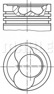 Поршень 0.5 1-2 цил MAHLE / KNECHT 0306512 (фото 1)