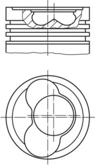 Поршень 0.5 3-4 цил MAHLE / KNECHT 0306602