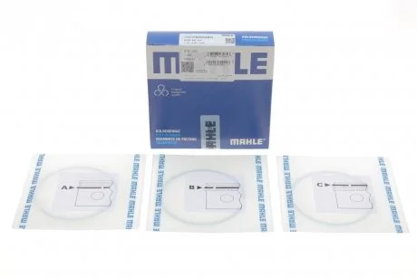 Фото 1 - комплект кілець поршневих з 3 шт.. MAHLE / KNECHT 030 90 N1 Комплект кілець поршневих з 3 шт.. MAHLE / KNECHT 030 90 N1 (фото 1)