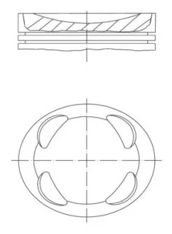Поршень двигуна CITROEN /MINI (BMW) / PEUGEOT N12 B16 A / 5FK +0.50 MAHLE / KNECHT 081PI00104002