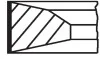 Кільця поршневі,комплект MAHLE / KNECHT 213RS101030N0 (фото 1)