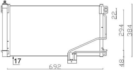 Конденсор MERCEDES-BENZ C-CLASS (W203) alt MAHLE / KNECHT AC347001S (фото 1)