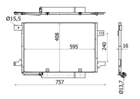 Конденсор кондиціонера MAHLE / KNECHT AC 369 000S (фото 1)