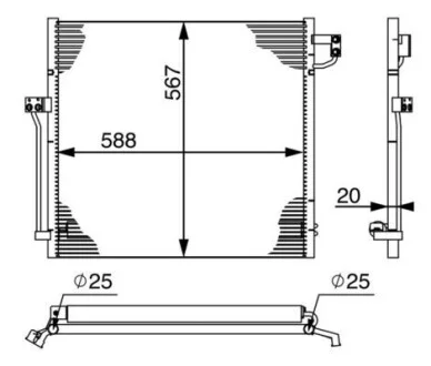 Радиатор кондиционера MAHLE / KNECHT AC 41 000S