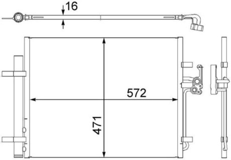 Радіатор кондиціонера MAHLE / KNECHT AC 441 000S (фото 1)