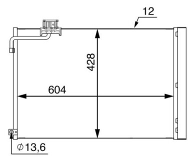 Радиатор кондиционера MAHLE / KNECHT AC 51 000S