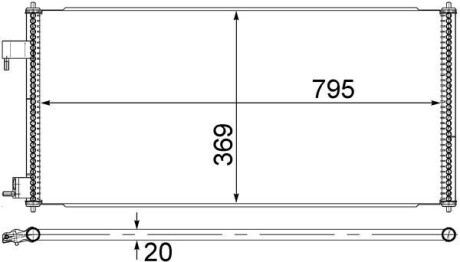 Конденсор FORD TOURNEO CONNECT alt MAHLE / KNECHT AC689000S