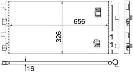 Радіатор кондиціонера MAHLE / KNECHT AC 724 000S