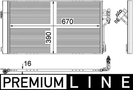 Радиатор кондиционера MERCEDES W639 03- MAHLE / KNECHT AC761000P