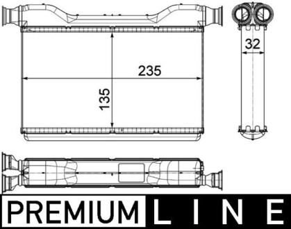 Радiатор опалення BMW 7 (F01) FRONT MAHLE / KNECHT AH 189 000P