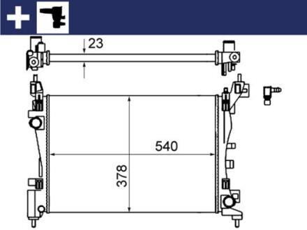 Радиатор охлаждения MAHLE / KNECHT CR 1121 000S