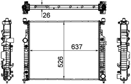 Радіатор Mercedes W164 ML MAHLE / KNECHT CR1706000P