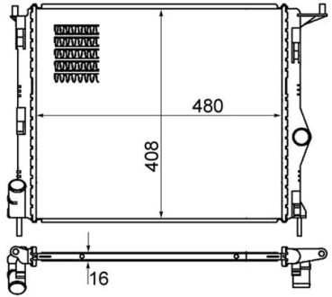 Радиатор DACIA LOGAN (LS_) MAHLE / KNECHT CR1765000S