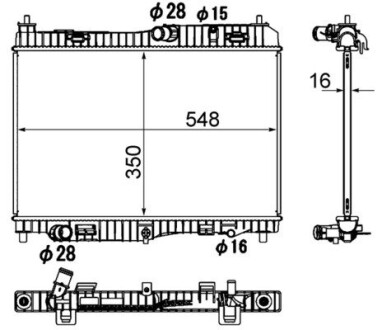 Радіатор охолодження FORD FIESTA VI 2008- MAHLE / KNECHT CR 1896 000S