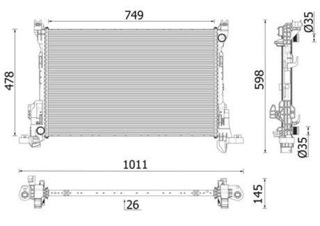 Радіатор MAHLE / KNECHT CR2637000P