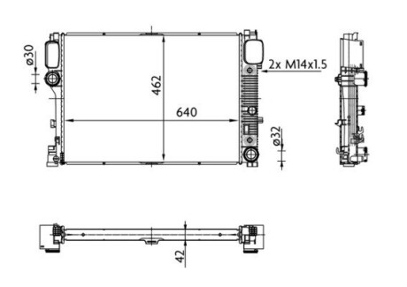 Радіатор Mercedes W221 S MAHLE / KNECHT CR38000S