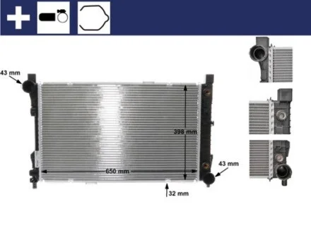 Фото 1 - радіатор охолодження MERCEDES-BENZ C-CLASS (W203) MAHLE / KNECHT CR 387 000S Радіатор охолодження MERCEDES-BENZ C-CLASS (W203) MAHLE / KNECHT CR 387 000S (фото 1)