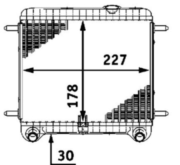 Радіатор 178 mm MERCEDES-BENZ MAHLE / KNECHT CR550000P