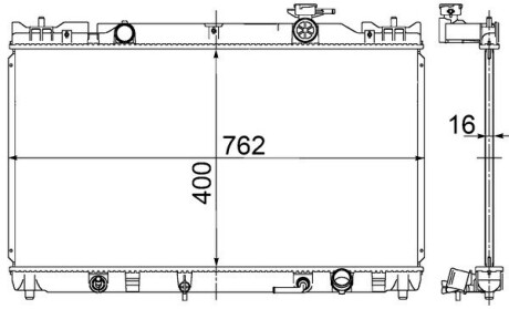 Радіатор охолодження TOYOTA CAMRY MAHLE / KNECHT CR 742 000S