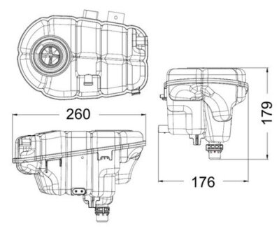 Розширювальний бак охолодження MAHLE / KNECHT CRT60000S (фото 1)